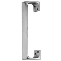 Touchpoint Modern Offset Door Pull Handle - Screw Fix - 225mm Centres - Satin Aluminium