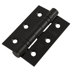 Altro Twin Ball Bearing Grade 7 Butt Fire Door Hinge - 75 x 50 x 2mm - Matt Black - Pair