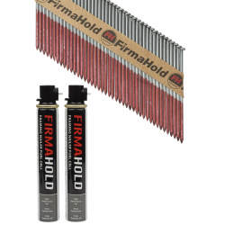 TIMCO FirmaHold First Fix Nail and Gas - Plain - 34° Angled - 3.1 x 90mm - HDGV - 2 Fuel Cells