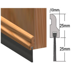 Stormguard Brush BDS Wood Seal - 838mm Length - Brush Size 25mm - Wood Effect