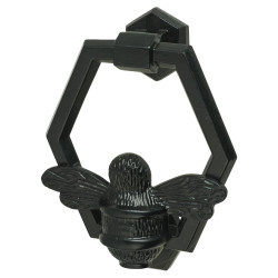 Bumble Bee Hexagonal Door Knocker - 125 x 105mm - Black