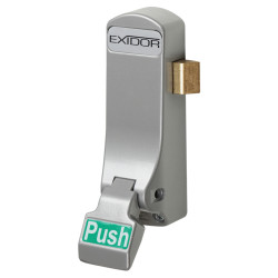 Exidor 297 Single Door Push Pad Latch - Timber Door - Silver