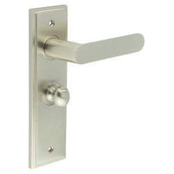 Burlington by Frelan Satin Nickel Fire Rated Bathroom Door Handles - Kensington - Inner 1 - 200 x 55mm