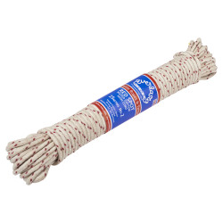 Everlasto No.2 Red Spot Waxed Cotton Sash Window Cord - 6mm Diameter - 25m Knot