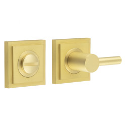 Burlington by Frelan Easy Turn & Release with Square Stepped Rose - 50 x 50mm - Satin Brass