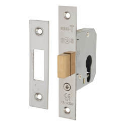 Touchpoint Contract Euro Profile Deadlock - 65mm Case - 44mm Backset - Polished Nickel