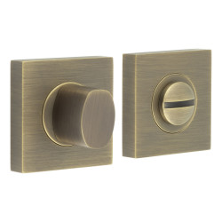 Burlington by Frelan Inner 3 Turn & Release with Square Plain Rose - 47 x 47mm - Antique Brass