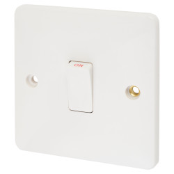 Touchpoint 20A 1 Gang Double Pole Appliance Switch - White