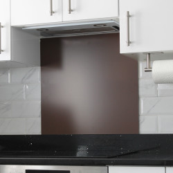 Altro Aluminium Kitchen Splashback - 600 x 750mm - Matt Chocolate