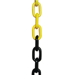 Plastic Chain - 6mm Link - 5m Length - Yellow/Black
