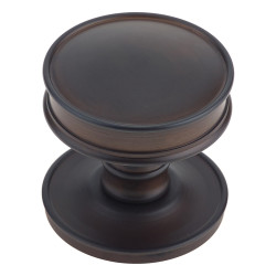 Burlington by Frelan Berkeley Ringed Mortice Door Knob - 65mm Rose Diameter - Dark Bronze