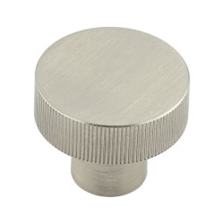 Hoxton by Frelan Thaxted Lines Round Cabinet Knob - 30mm Diameter - Satin Nickel