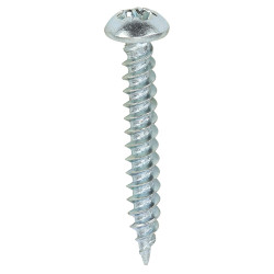 TIMCO Twin Threaded Pozi Round Head Wood Screws - 6 x 1" - Zinc Plated - Pack of 200