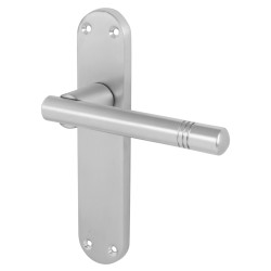 Touchpoint Satin Chrome Latch Door Handles - Bologna Range - 182 x 39mm