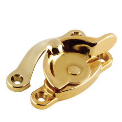 Touchpoint Budget Fitch Sash Window Fastener - 60 x 21mm - Brass Plated