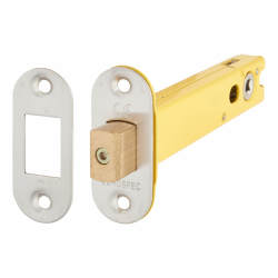 Altro 5mm Tubular Bathroom Deadbolt - 127mm Case - 108mm Backset - Radius - Satin Stainless Steel