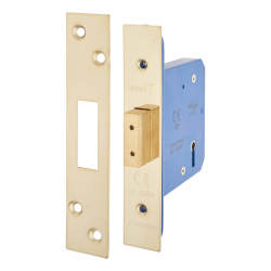 Altro Architectural 5 Lever Deadlock - 78mm Case - 57mm Backset - PVD Brass