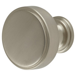 Crofts & Assinder Calgary Round Cabinet Knob - 40mm Diameter - Brushed Satin Nickel