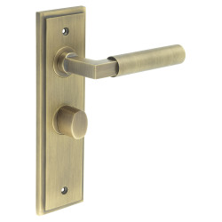 Burlington by Frelan Antique Brass Fire Rated Bathroom Door Handles - Westminster - Inner 1 - 200 x 55mm