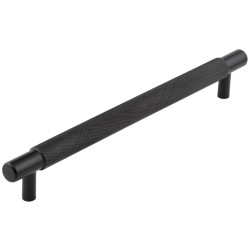 Hoxton by Frelan Taplow 18mm Knurled T-Bar Cabinet Pull Handle - 224mm c/c - Black