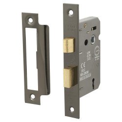 Altro 3 Lever Sashlock - 63mm Case - 45mm Backset - Square - Black Nickel