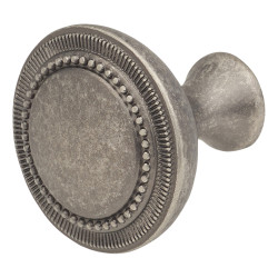Olde Forge Averill Round Cabinet Knob - 30mm Diameter - Antique Pewter