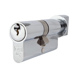 Eurospec 5 Pin 70mm Euro Thumbturn Cylinder - 35mm Turn + 35mm - Polished Chrome - Keyed Alike