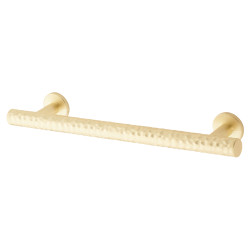 Hampstead Kendal 10.5mm Hammered T-Bar Cabinet Pull Handle - 128mm Centres - Satin Brass