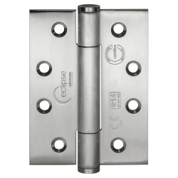 Eclipse Concealed Bearing Grade 14 Butt Fire Door Hinge - 102 x 76 x 3mm - Satin Stainless - Pair