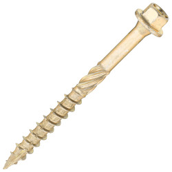 SiDAX Timber Frame Screws Hex Head - 6.7 x 75mm - Yellow Zinc - Pack of 50