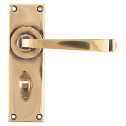 From The Anvil Polished Bronze Bathroom Door Handles - Avon Range - 152 x 48mm
