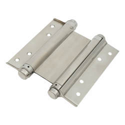 Double Action Self Closing Spring Hinge - 153mm Length - Polished Stainless Steel - Pair