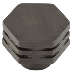 Hoxton by Frelan Nile Hex Cabinet Knob - 30mm Diameter - Dark Bronze
