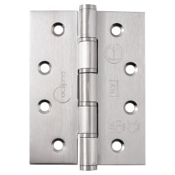 Eclipse Slim Knuckle Grade 7 Washered Butt Fire Door Hinge - 102 x 76 x 2mm - Satin Stainless - Pair