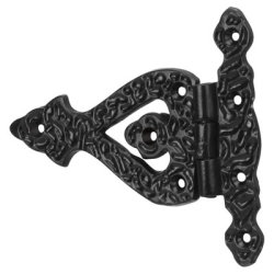 Olde Forge Antique Cabinet Hinge - 133 x 109 x 3mm - Antique Black Iron
