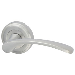 Heritage Brass by M Marcus Satin Chrome Door Handles on Round Rose - Sophia Range