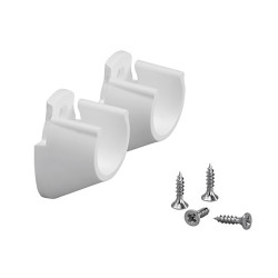 elfa Top Track System - Clothes Hanging Rail Holder Frame to Wall - 44 x 25 x 32mm - White