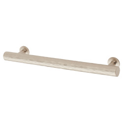 Alexander & Wilks Leila 15mm Hammered T-Bar Cabinet Pull Handle - 160mm Centres - Satin Nickel
