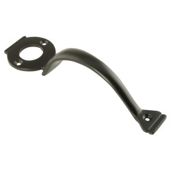 GateMate Escutcheon Handle for Long Throw Gate Lock - 200mm Length - Epoxy Black