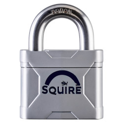 Squire MERCURY 50 High Security Padlock - 50mm Body - 23.5 x 22mm Shackle - Silver