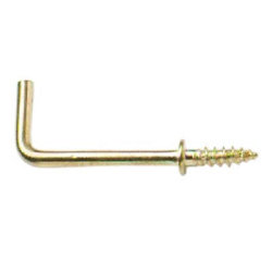 Dresser Hook - 25mm Length - Electro Brass - Pack of 10