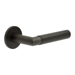 CRES by Frelan Dark Bronze Fixed Dead Door Handles on Round Rose - CR-102 Range