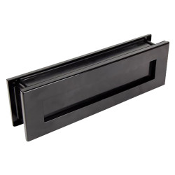 From The Anvil Traditional Letter Plate - 315 x 92mm - Door Thickness 42-72mm - Black