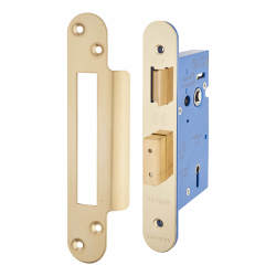 Altro Architectural 5 Lever Sashlock - 65mm Case - 44mm Backset - Radius - PVD Brass