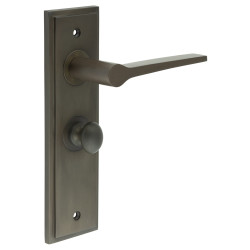Burlington by Frelan Dark Bronze Fire Rated Bathroom Door Handles - Knightsbridge - Inner 1 - 200 x 55mm