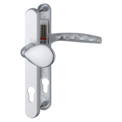 Hoppe Atlanta 77G/3830N/1530 uPVC Multipoint Lever/Pad Door Handle - 92/62mm c/c - Silver