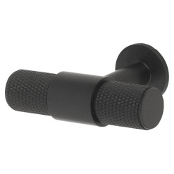 Carlisle Brass 13mm Knurled T-Bar Cabinet Knob - 50 x 40mm - Matt Black