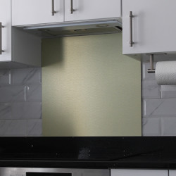 Altro Aluminium Kitchen Splashback - 600 x 750mm - Gloss Brushed Gold