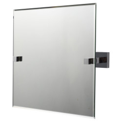 Croydex Chester Bathroom Mirror - Square - 380 x 380 x 90mm - Polished Chrome