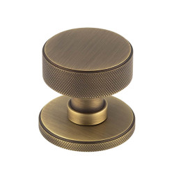 Burlington by Frelan Westbourne Knurled Mortice Door Knob - 60mm Rose Diameter - Antique Brass